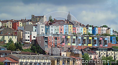 Colourful Houses, Bristol Harbourside, England Stock Photo