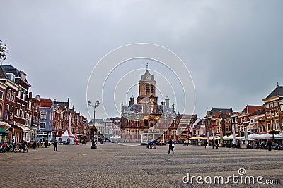 Scene in Delft,Holland Editorial Stock Photo