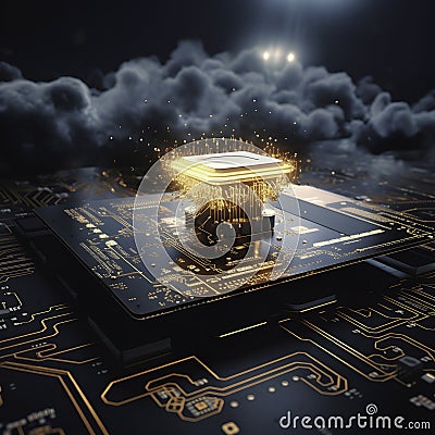 Cloud computing concept image Stock Photo