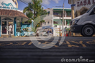 Scene of daily life in the town of Bayahibe 21 Editorial Stock Photo