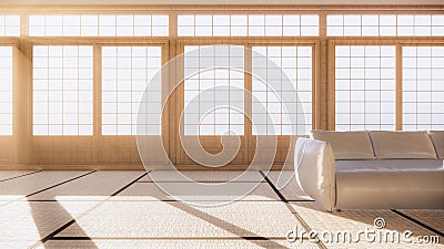 Scene multi function room ideas, japanese room interior design.3D rendering Stock Photo