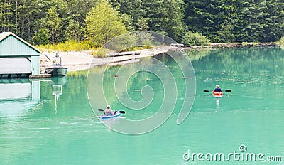 Scene overlook of Diablo lake, when sunset,North Cascade national park,Washington,usa. Editorial Stock Photo