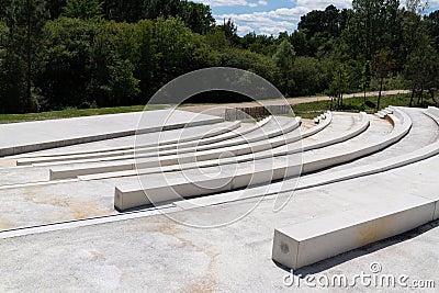 Scene of park amphitheater in open air Stock Photo