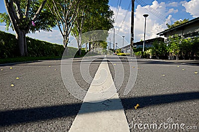 Scene of running track at Nong Chok public park in the midday Stock Photo