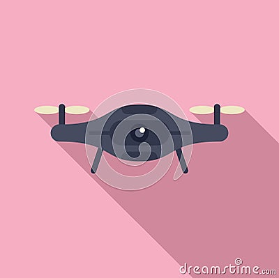 Scene video drone icon flat vector. Control livestream Vector Illustration