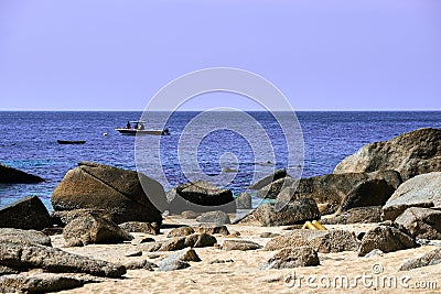 Scenery at the Ao Sane beach at Phuket, Thailand Stock Photo