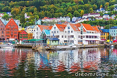 Scenery of Bergen, Norway Stock Photo