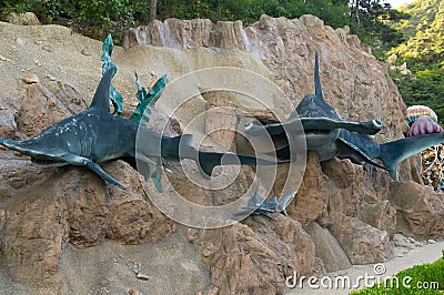 The scenery of Dalian Coastal Road in late Summer Editorial Stock Photo