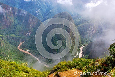 Scenery in Machu Picchu, Peru Stock Photo