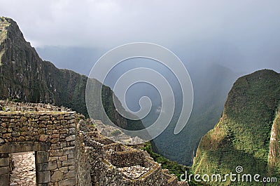 Scenery in Machu Picchu in Peru Stock Photo