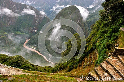 Scenery in Machu Picchu, Peru Stock Photo