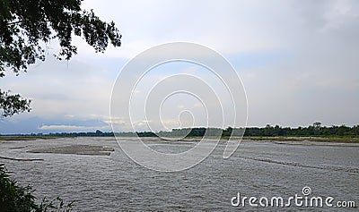 The Scenery of Nonai River of Dakshin Geruajhar, Assam. Stock Photo