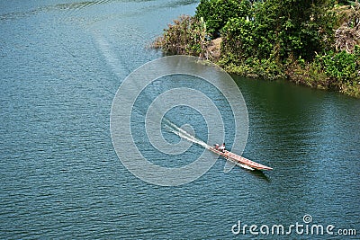 scenery of the reservoir and Bang Lang Dam Bannang Sata Yala Thailand Editorial Stock Photo