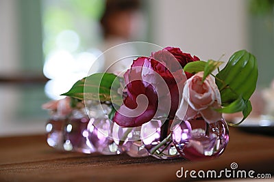 Scenery of scarlet flower decoration Stock Photo