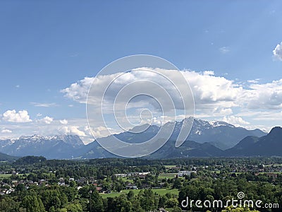 Scenery seen from the MÃ¶nchsberg Stock Photo