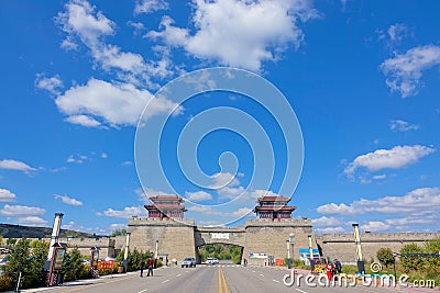 Scenery of Shanhu Pass Editorial Stock Photo