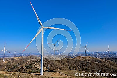 Wind power plant Stock Photo