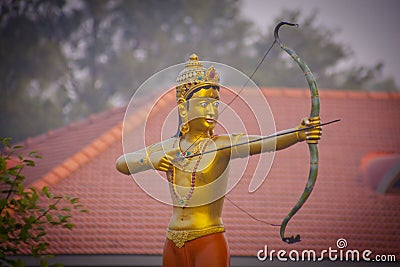 Scenes of Buddha`s life in Lumbini Editorial Stock Photo