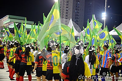 Scenes of Carnaval 2020 in Santos Editorial Stock Photo