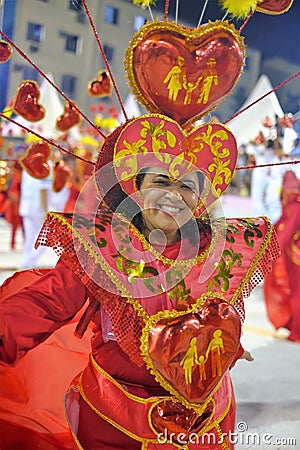 Scenes of Carnaval 2020 in Santos Editorial Stock Photo