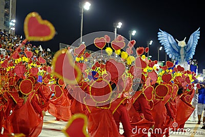 Scenes of Carnaval 2020 in Santos Editorial Stock Photo