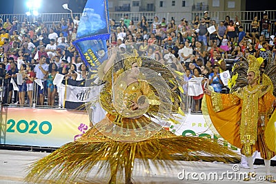 Scenes of Carnaval 2020 in Santos Editorial Stock Photo