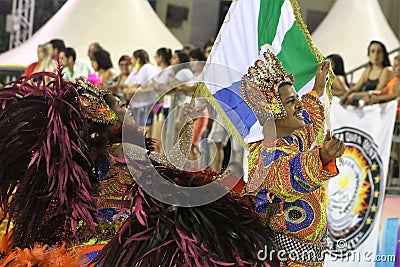 Scenes of Carnaval 2020 in Santos Editorial Stock Photo