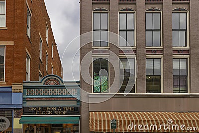Scenes in downtown historical Staunton, Virginia, USA Editorial Stock Photo