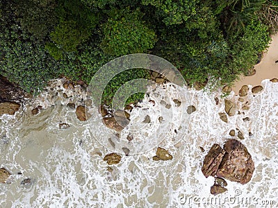 Damai beach aerial view Stock Photo