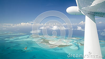 Scenic airview dream beaches, bahamas Stock Photo