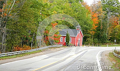 Scenic Autumn Drive Way Stock Photo