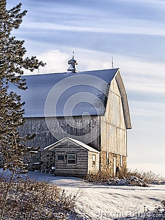 Scenic barn landscape Stock Photo