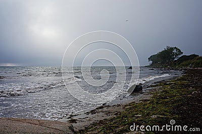 Scenic beach at Staberhuk cliffs, Fehmarn Island, Baltic Sea, Germany. Stock Photo