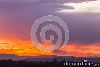 Scenic Clouds Colors Horizon Landscape Stock Photo