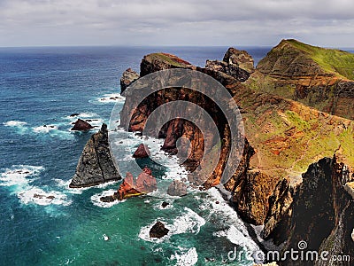 Scenic coast Madeira Stock Photo