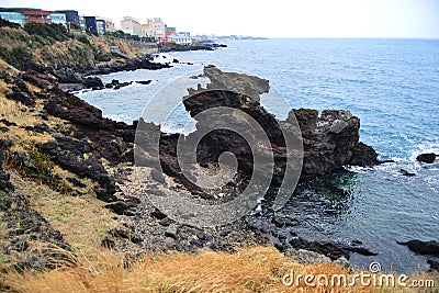 Dragon Head Rock Coast line Stock Photo