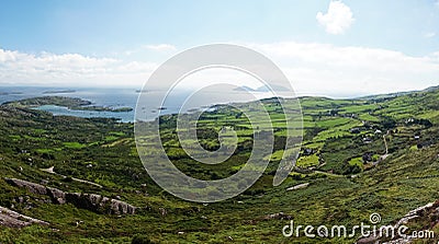 Scenic coastline view of the `Ring of Kerry` in Ireland Stock Photo