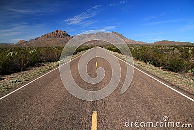 Scenic Desert Highway Stock Photo