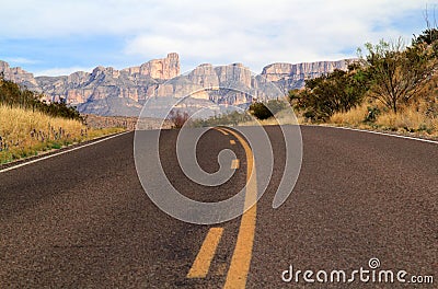 Scenic Desert Highway Stock Photo