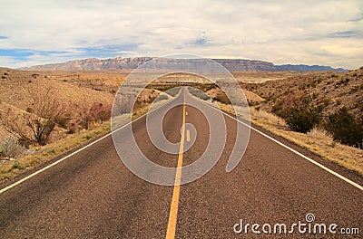Scenic Desert Highway Stock Photo