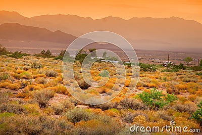 Scenic desert landscape Stock Photo