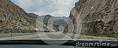 Scenic drive in Nevada Stock Photo