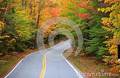 Drive through New England country side Stock Photo