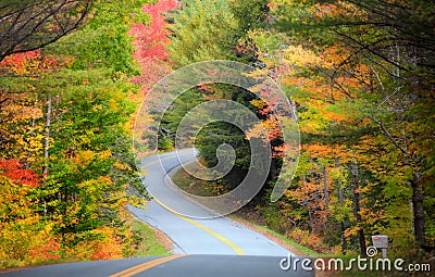 Scenic drive through New England Stock Photo