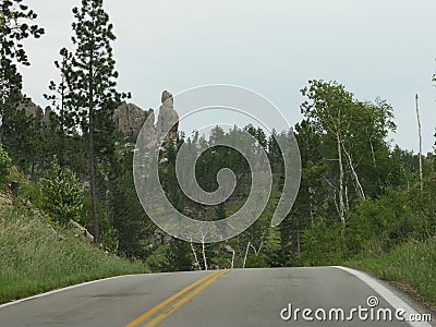 Scenic drives on Needles Highway, Custer State Park, South Dakota Stock Photo