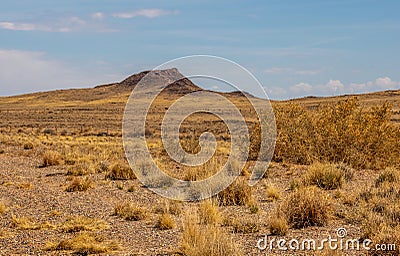 Scenic early spring landscape with the view of Vulcan volcano in Albuquerque Stock Photo
