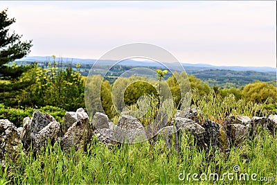Scenic view of Oxbow National Wildlfe Refuge taken from Harvard, Worchester County, Massachusetts, United States Stock Photo