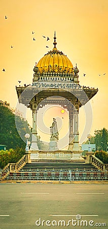 Scenic early sunrise in Mysuru ,Karanataka, India Stock Photo