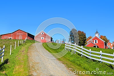 Scenic farm landscape in Vermont Stock Photo