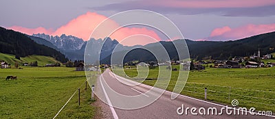 Scenic Gosau village in the Austrian Alps Stock Photo